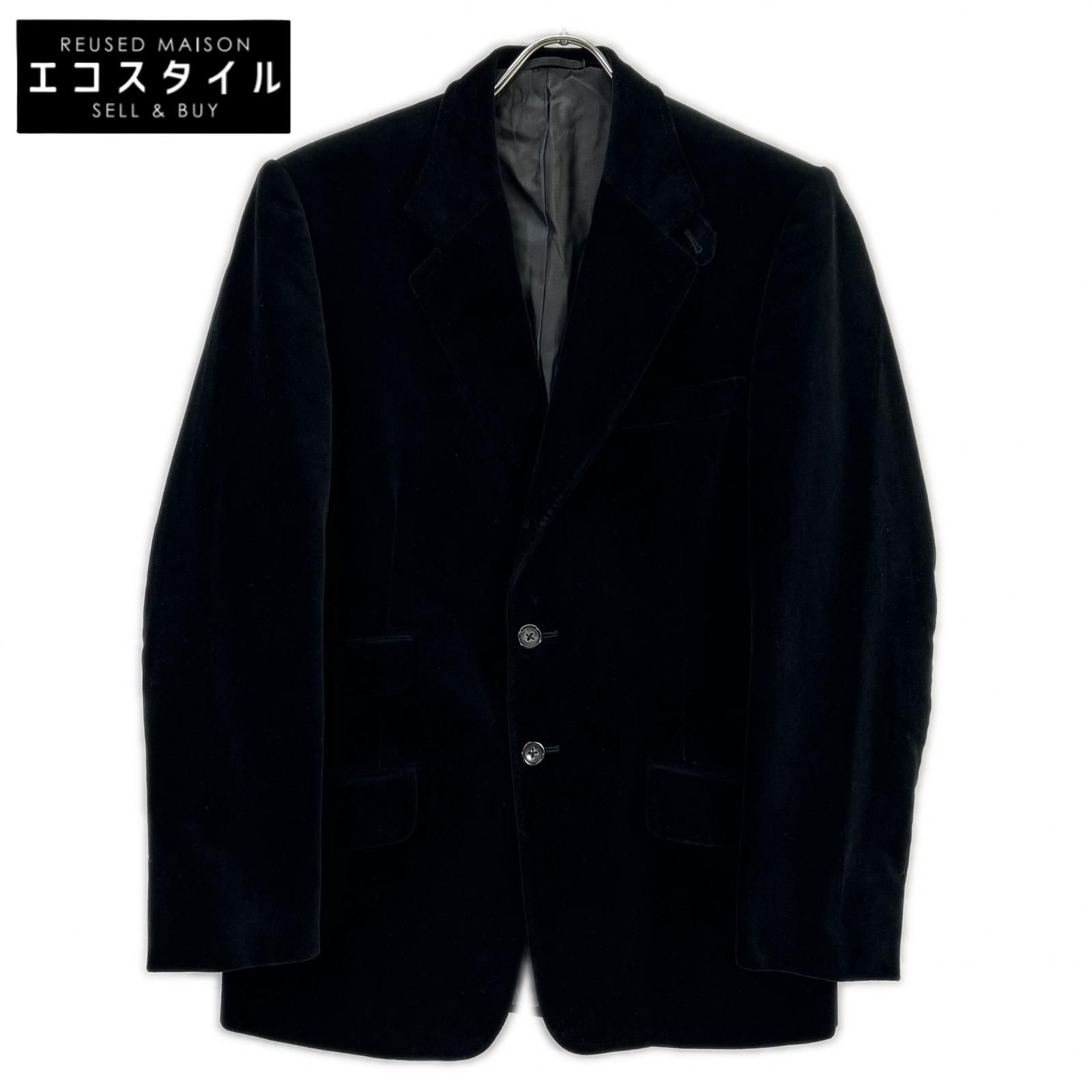 JILSANDER ジルサンダー ブラック ベロア生地 TAILOR MADE 3Bテーラードジャケット 44 JILSANDER ジルサンダー ブラック ベロア生地 TAILOR MADE 3B
