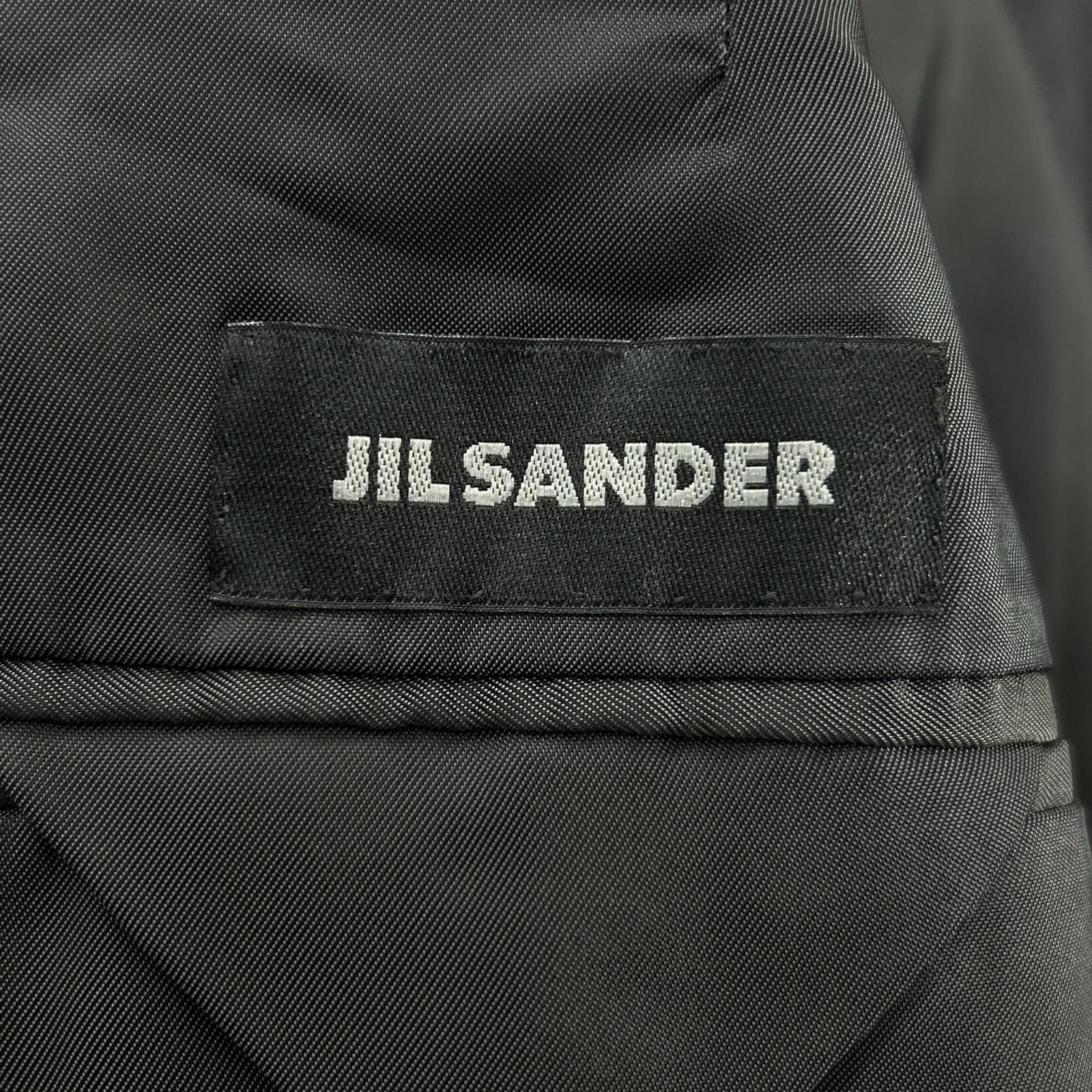 JILSANDER ジルサンダー ブラック ベロア生地 TAILOR MADE 3Bテーラードジャケット 44 JILSANDER ジルサンダー ブラック ベロア生地 TAILOR MADE 3B