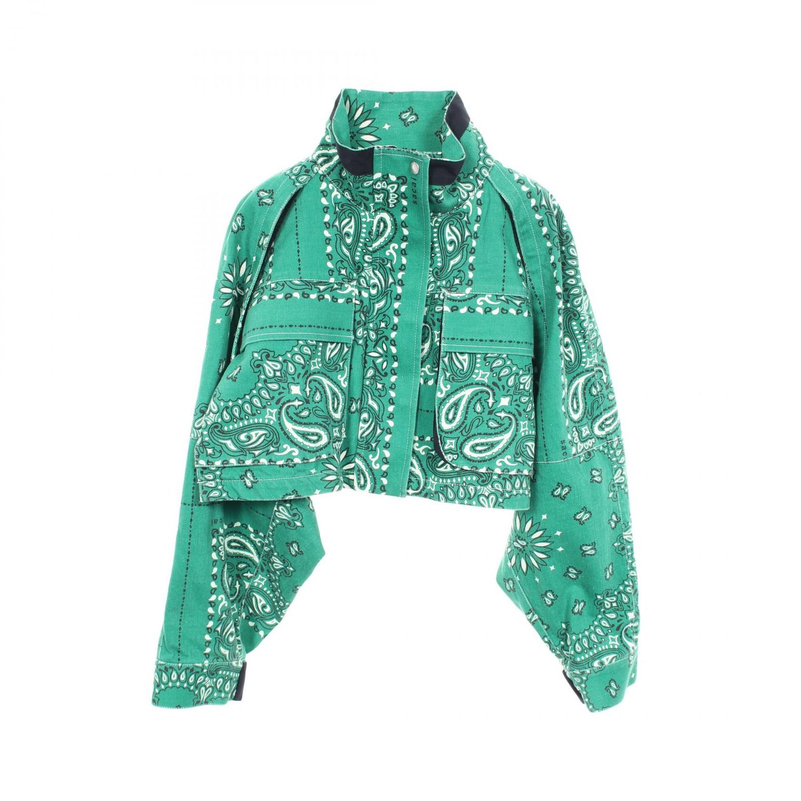 サカイ Sacai Bandana Print Blouson クロップド その他 ジャケット レディース Used B