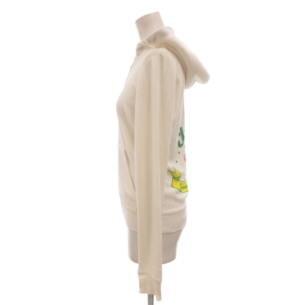 ジューシークチュール JUICY COUTURE パーカー M 白 ホワイト ジップ
