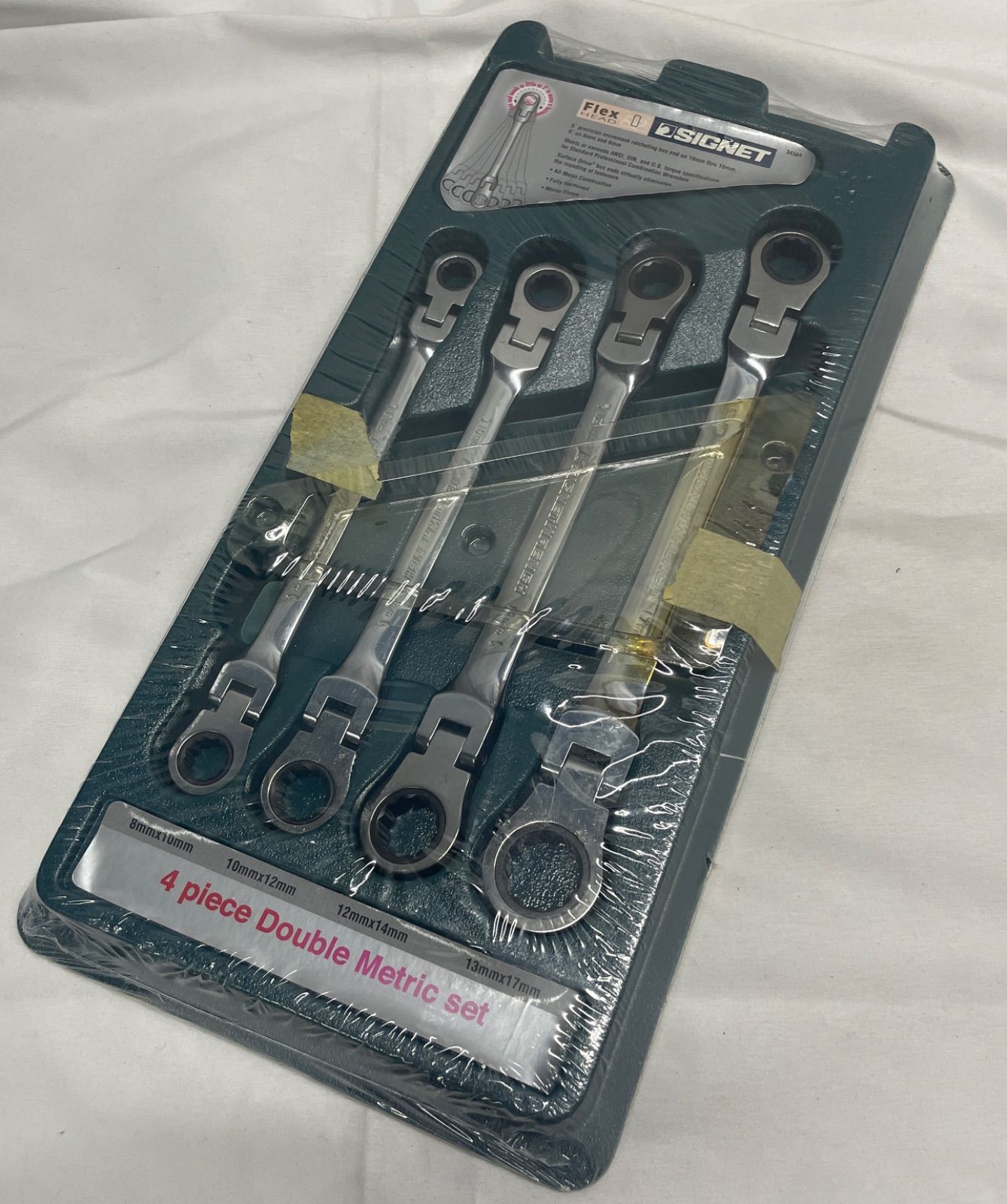 ◇ FlexHEAD SIGNET メガネ ラチェット レンチ セット 8~14mm 【未開封/保管品】 海外製品/日本語表記なし フレックス ヘッド 工具 レンチ / 新品 073103