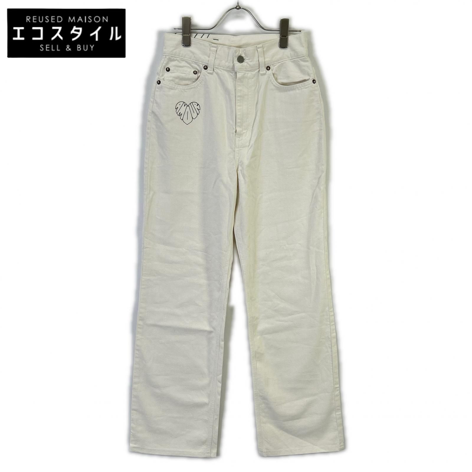 R.H VINTAGE　ロンハーマンヴィンテージ　×ジャン・アンドレ 3610600494 ホワイト コットン パンツ　25