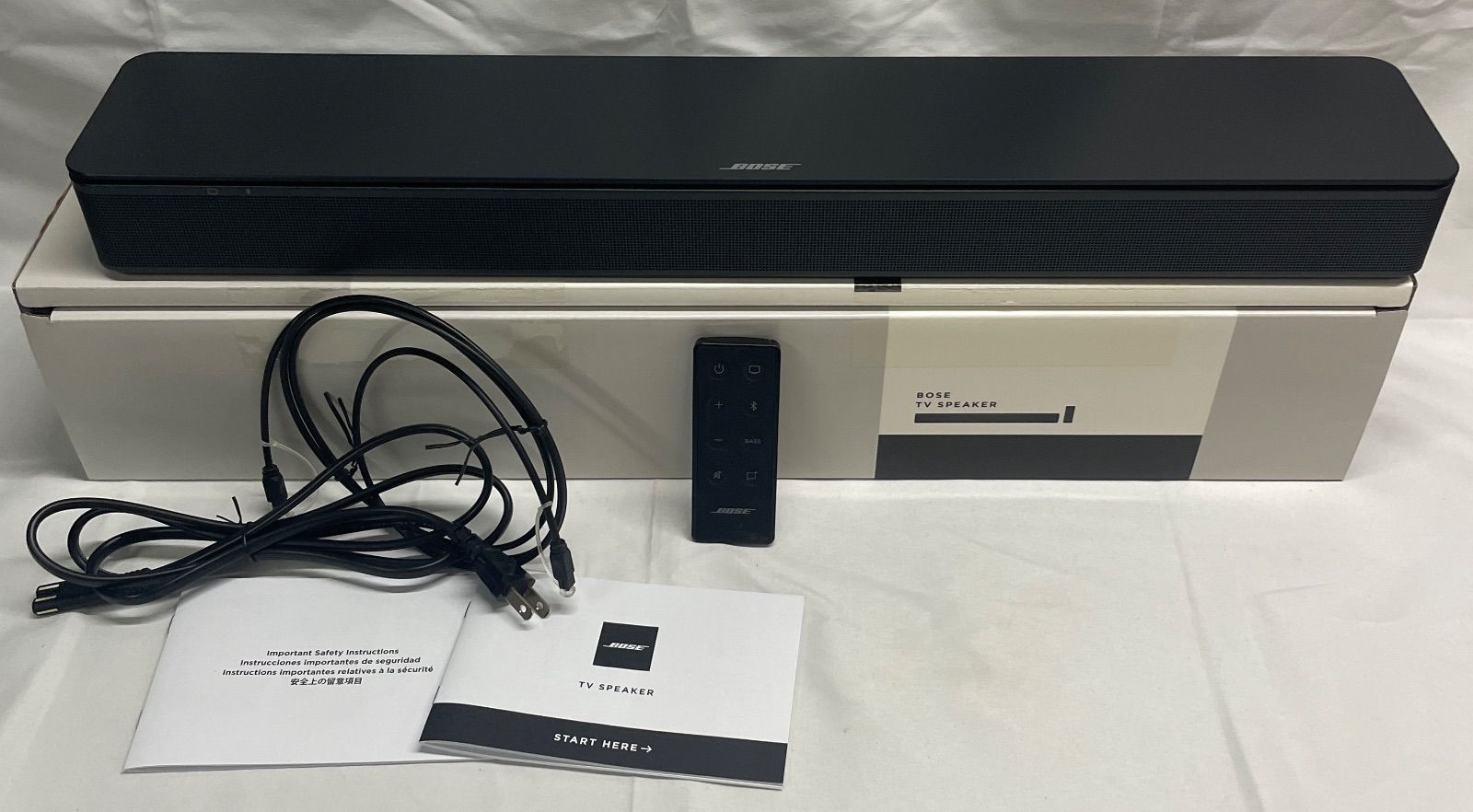 ◇ BOSE TV SPEAKER [ 431974 ] ワイヤレススピーカー 【接続確認済み】【多少のキズ汚れあり】 Bluetooth スピーカー ボーズ / 中古 073102