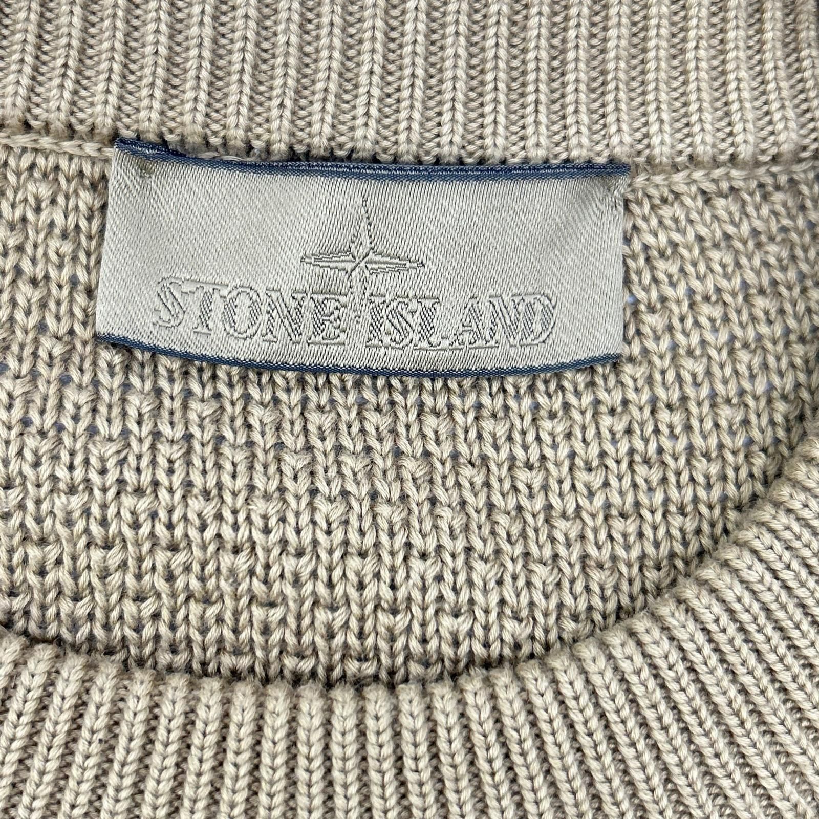 STONE  ストーンアイランド 25年 L1S155100032 ゴースト ベージュ コットン×カシミア クルーネックジャンパー L STONE ISLAND ストーンアイランド 25年 L1S155100032 ゴースト