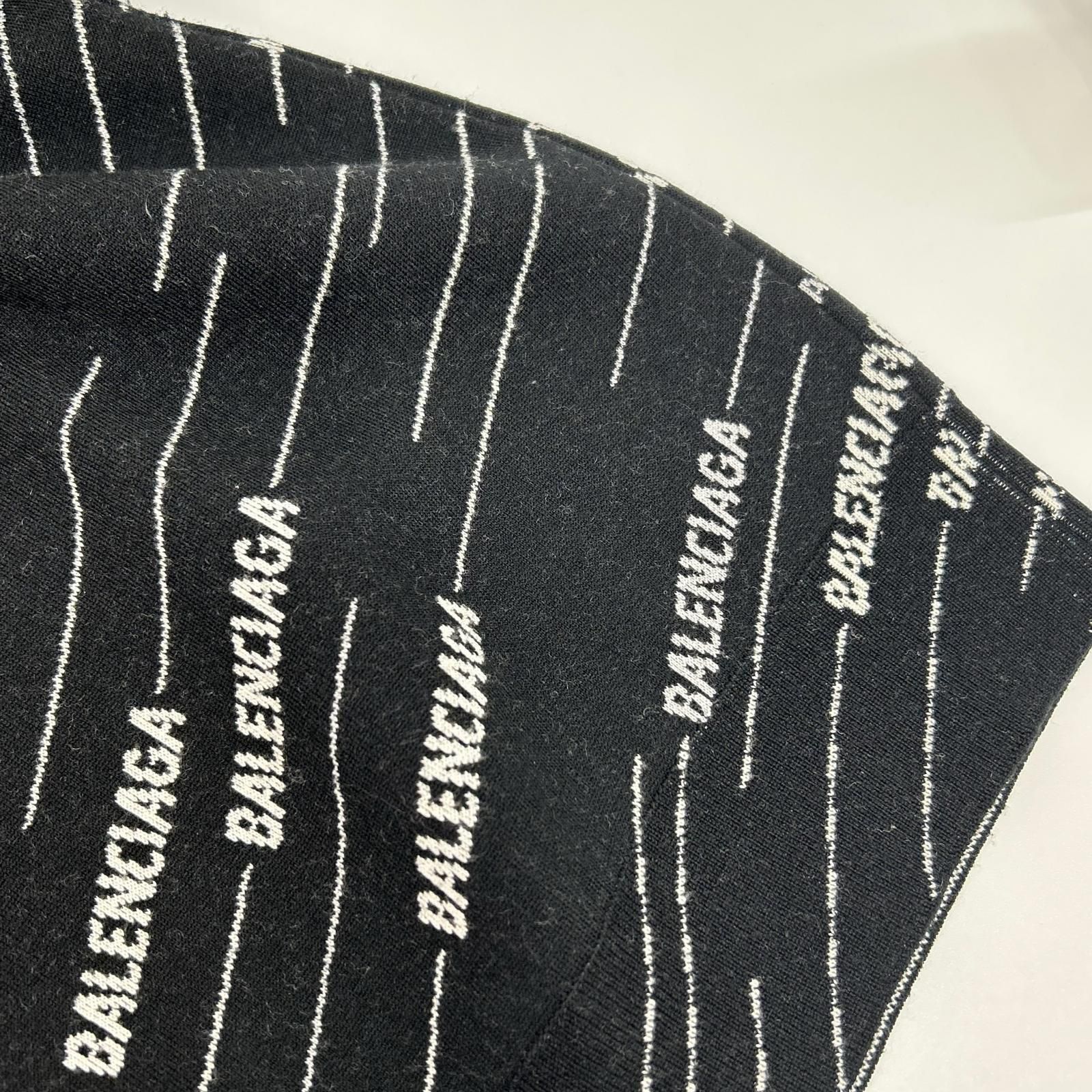 BALENCIAGA バレンシアガ 559078 T1524 ブラック ロゴニット プル