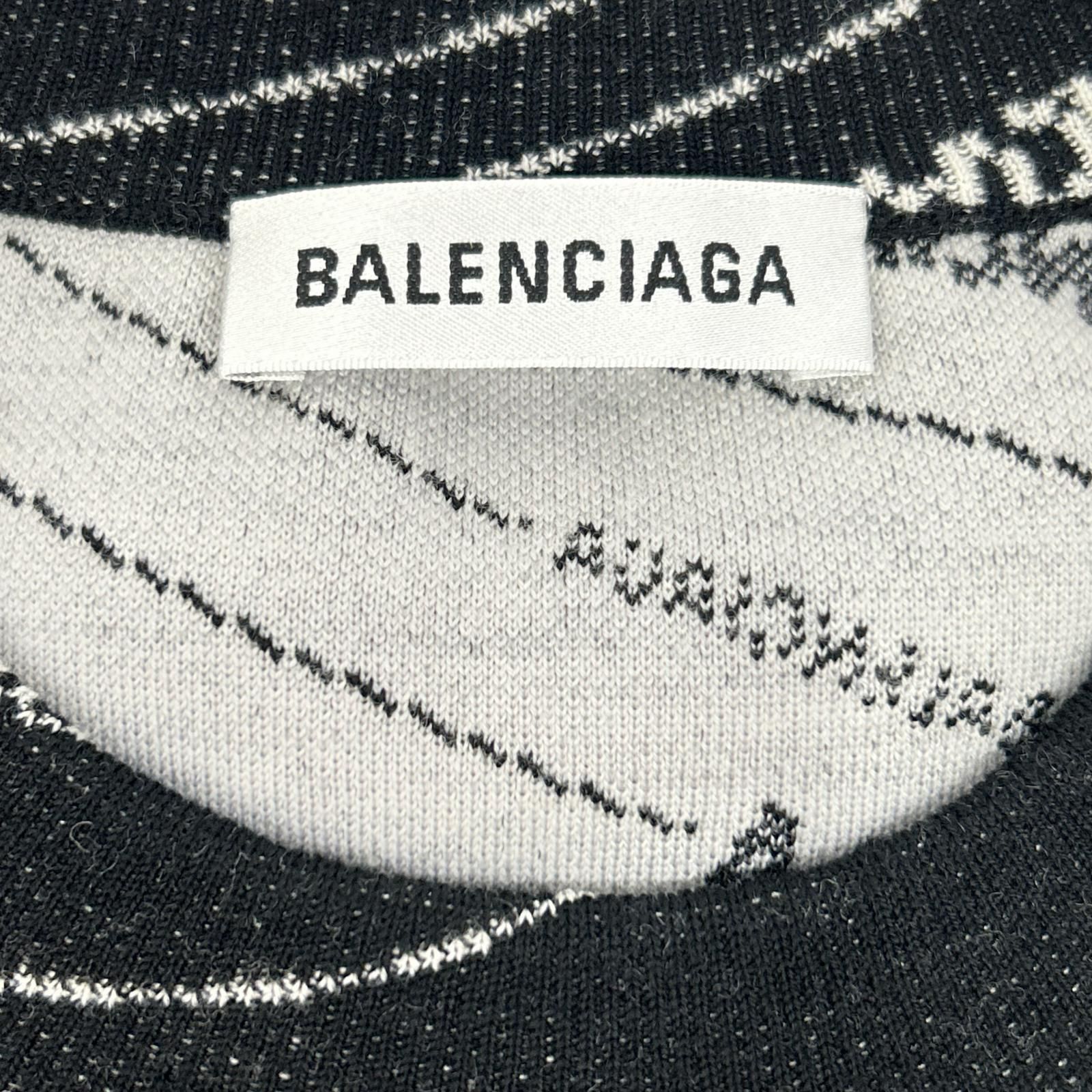 バレンシアガ BALENCIAGA 559078 T1524 ニット BALENCIAGA バレンシアガ 559078 T1524 ブラック ロゴニット プル
