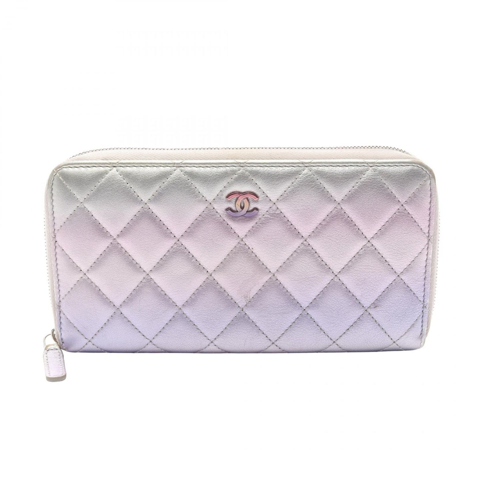 シャネル CHANEL ラウンド長財布 マトラッセ グラデーション グラデーション ラムスキン（羊革） マトラッセ ラウンド長財布 レディース Used B 44,880円