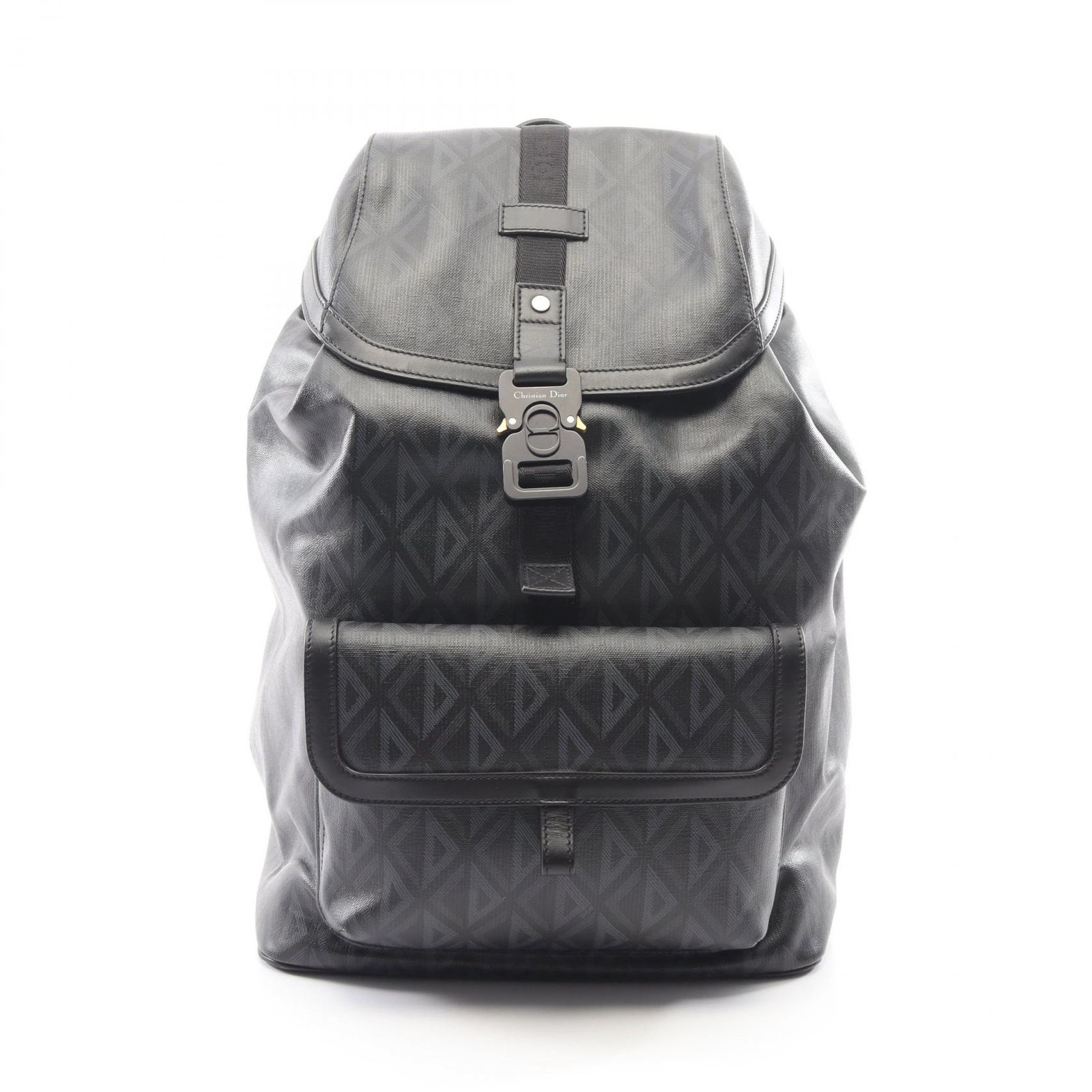 ディオール Dior リュックサック バックパック HIT THE ROAD ヒット ザ ロード スモール CDダイヤモンド ブラック/ダークグレー PVCコーティングキャンバス レザー 168,400円