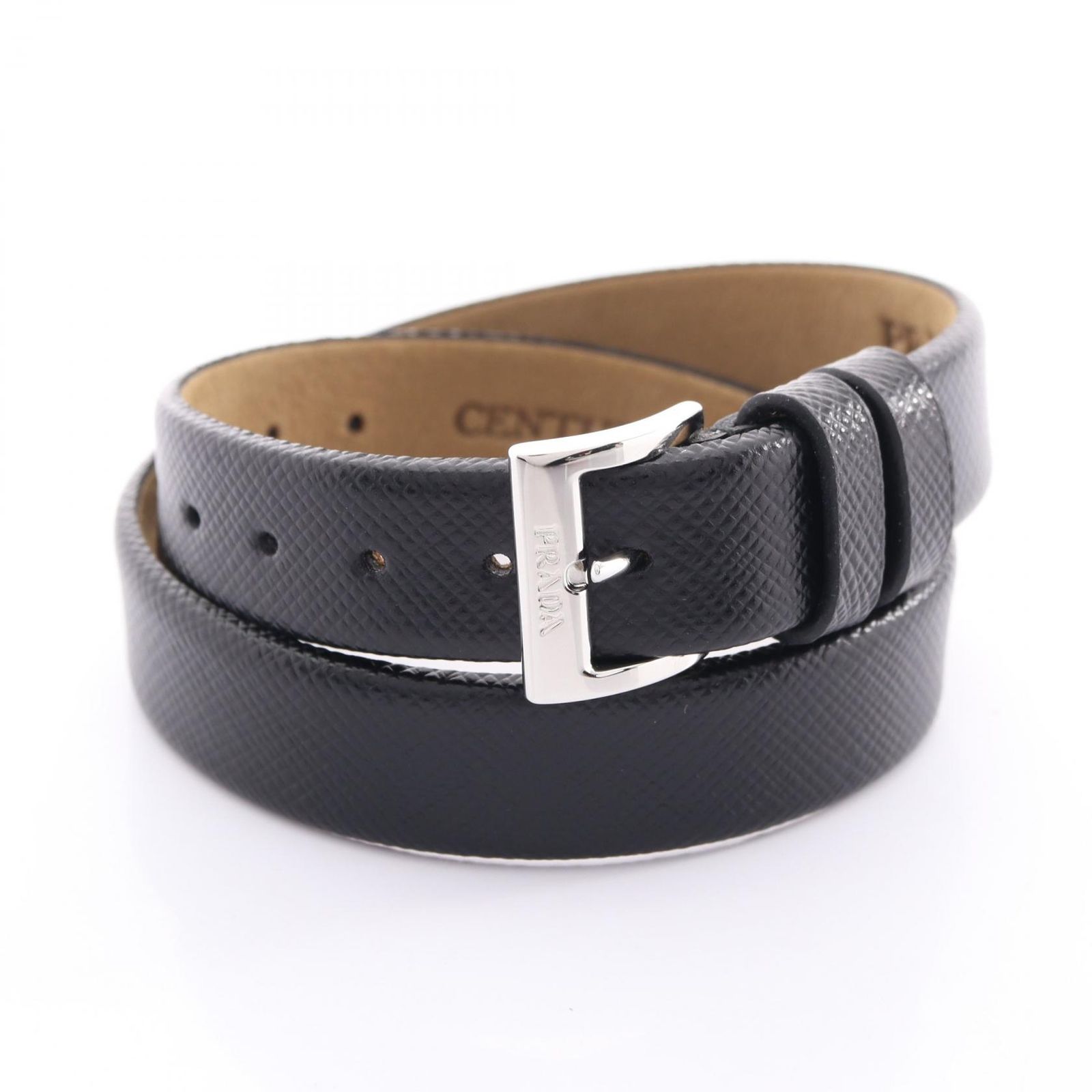 プラダ PRADA ブレスレット PRADA × AMEX CENTURION ブラック その他 ×CENTURION レザーブレスレット ユニセックス Used A