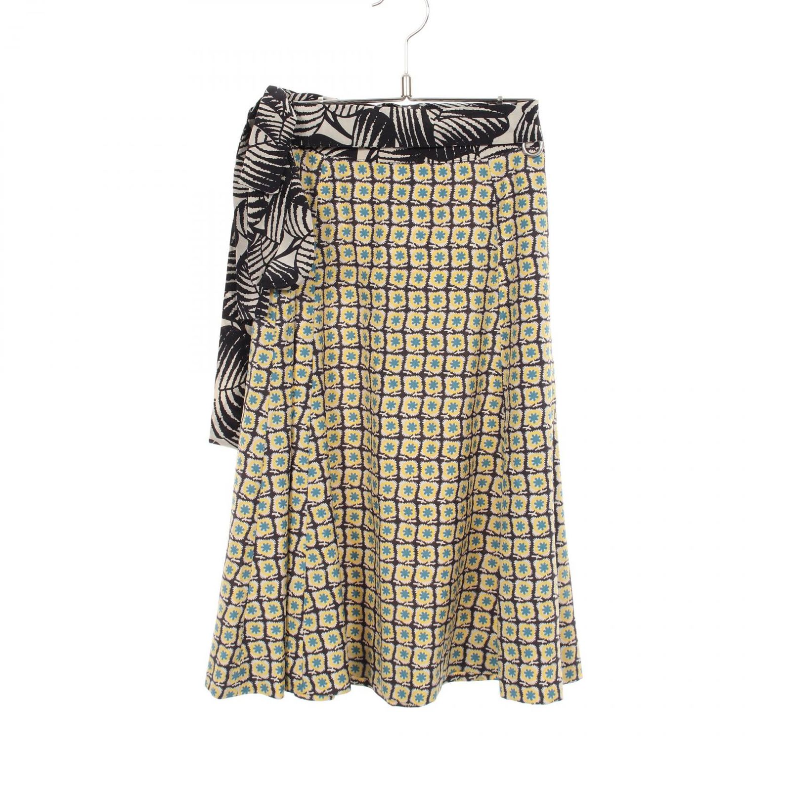 エトロ ETRO スカート 花柄 マルチカラー シルク スカート レディース Used A