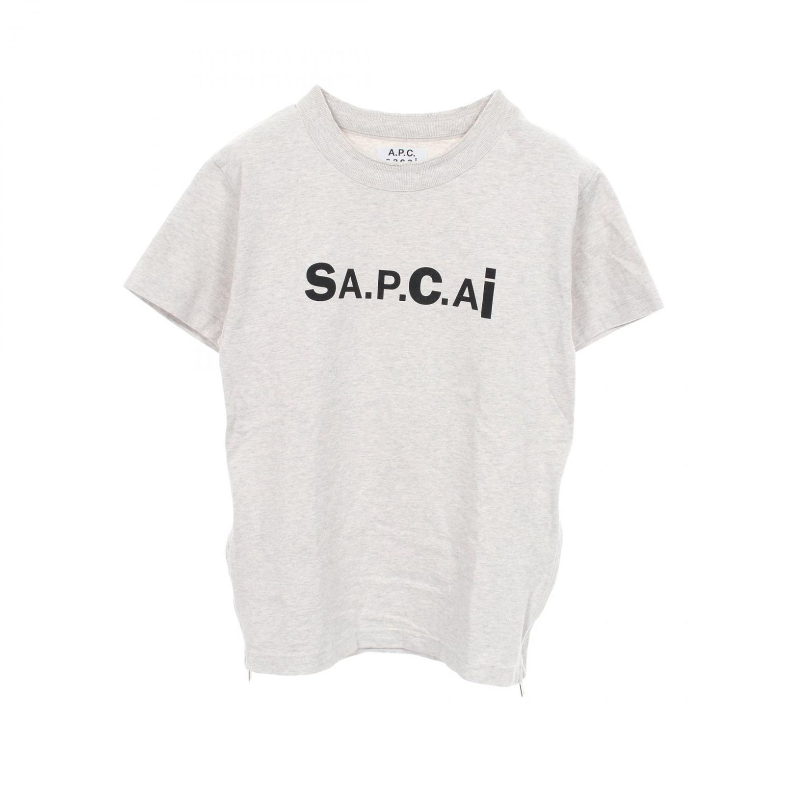 A.P.C.✖️sacai T-SHIRT KIYO サイドジップ サカイ Sacai 半袖Tシャツ sacai × A.P.C. KIYO LOGO SIDEZIP 21SS