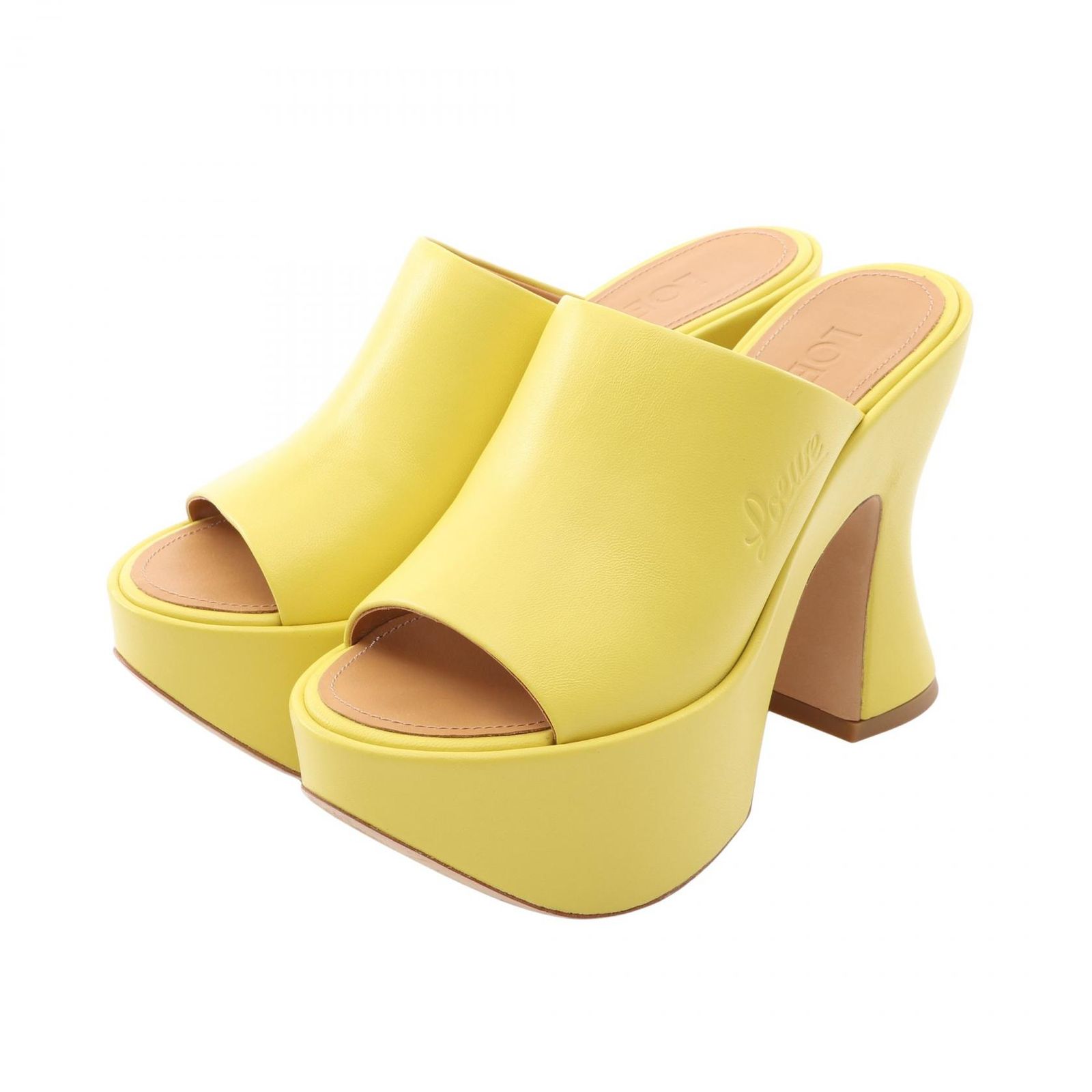 ロエベ LOEWE ミュール PAULA'S IBIZA オープントゥ レザー サンダル レディース Used A