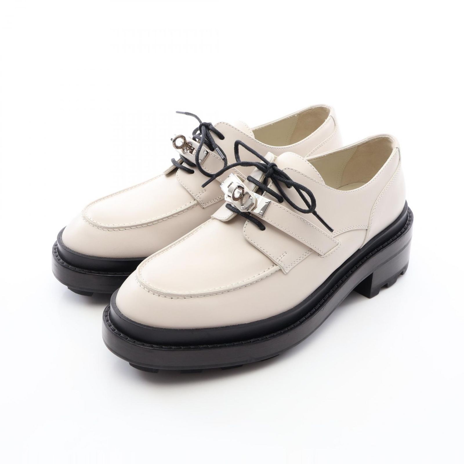 エルメス HERMES ローファー ファースト ケリーバックル レザー ファースト ローファー レディース Used A
