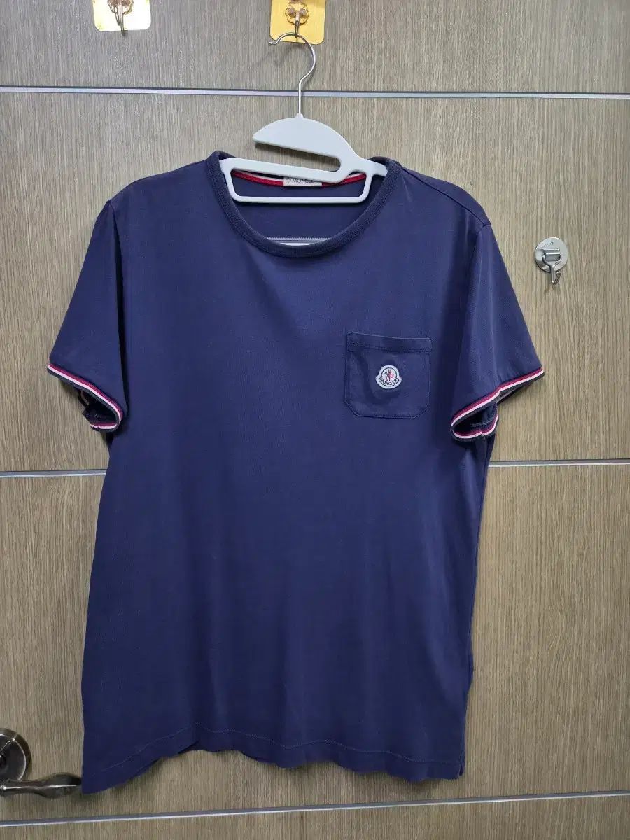 モンクレール 半袖 カラーTシャツ ネイビー m