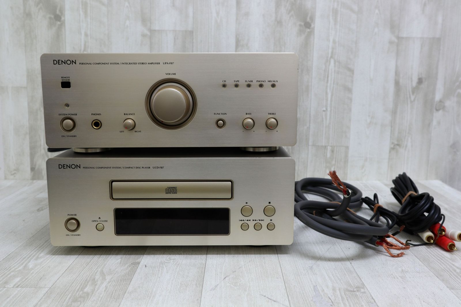 DENON デノン CDプレイヤー(UCD-F07) プリメインアンプ(UPA-F07) ※動作
