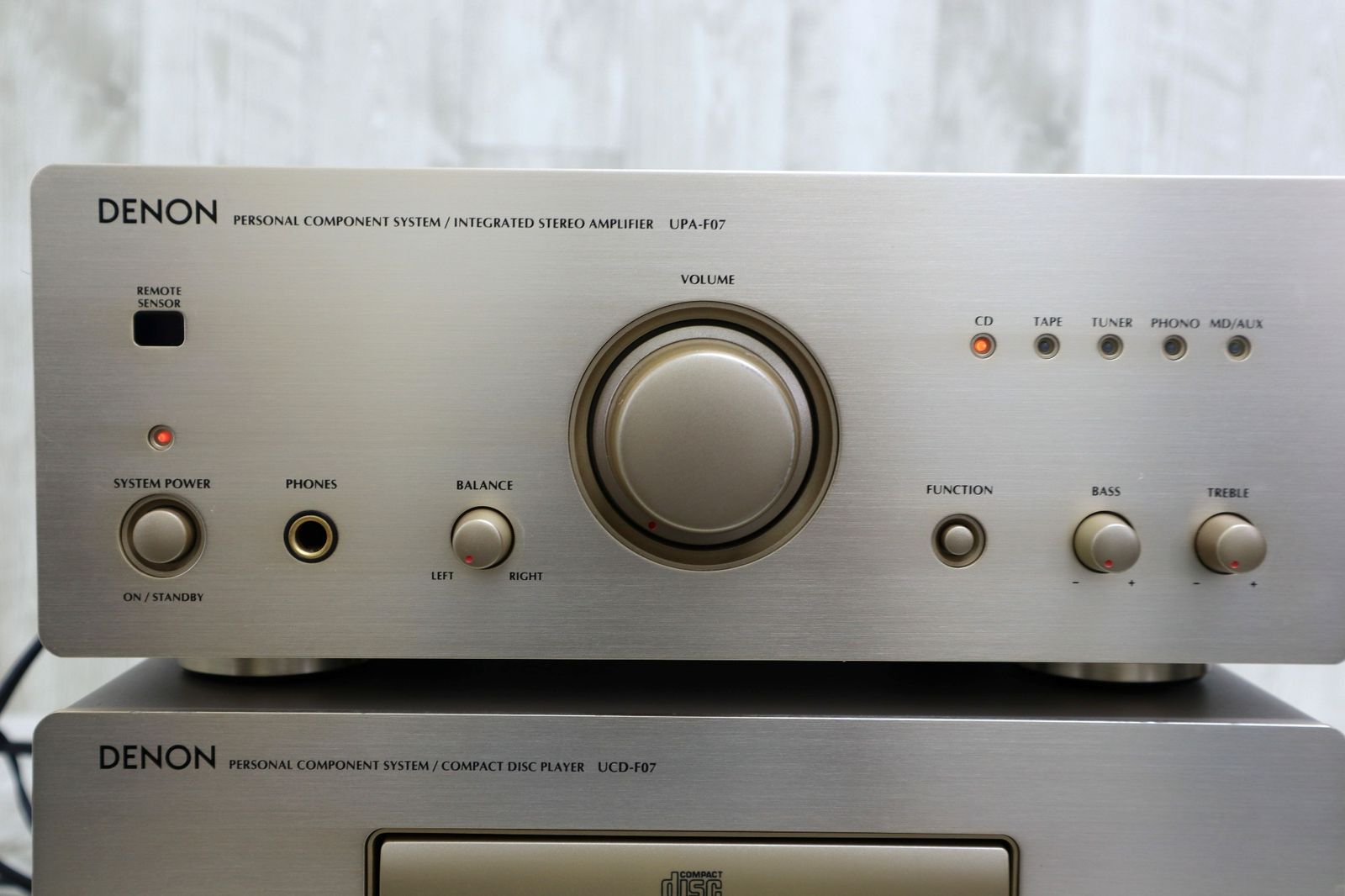 DENON デノン CDプレイヤー(UCD-F07) プリメインアンプ(UPA-F07) ※動作