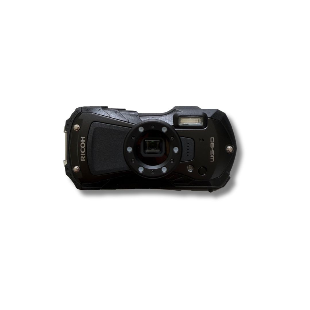 美品 RICOH WG-80 ブラック 防水デジタルカメラ 元箱付 純正バッテリー
