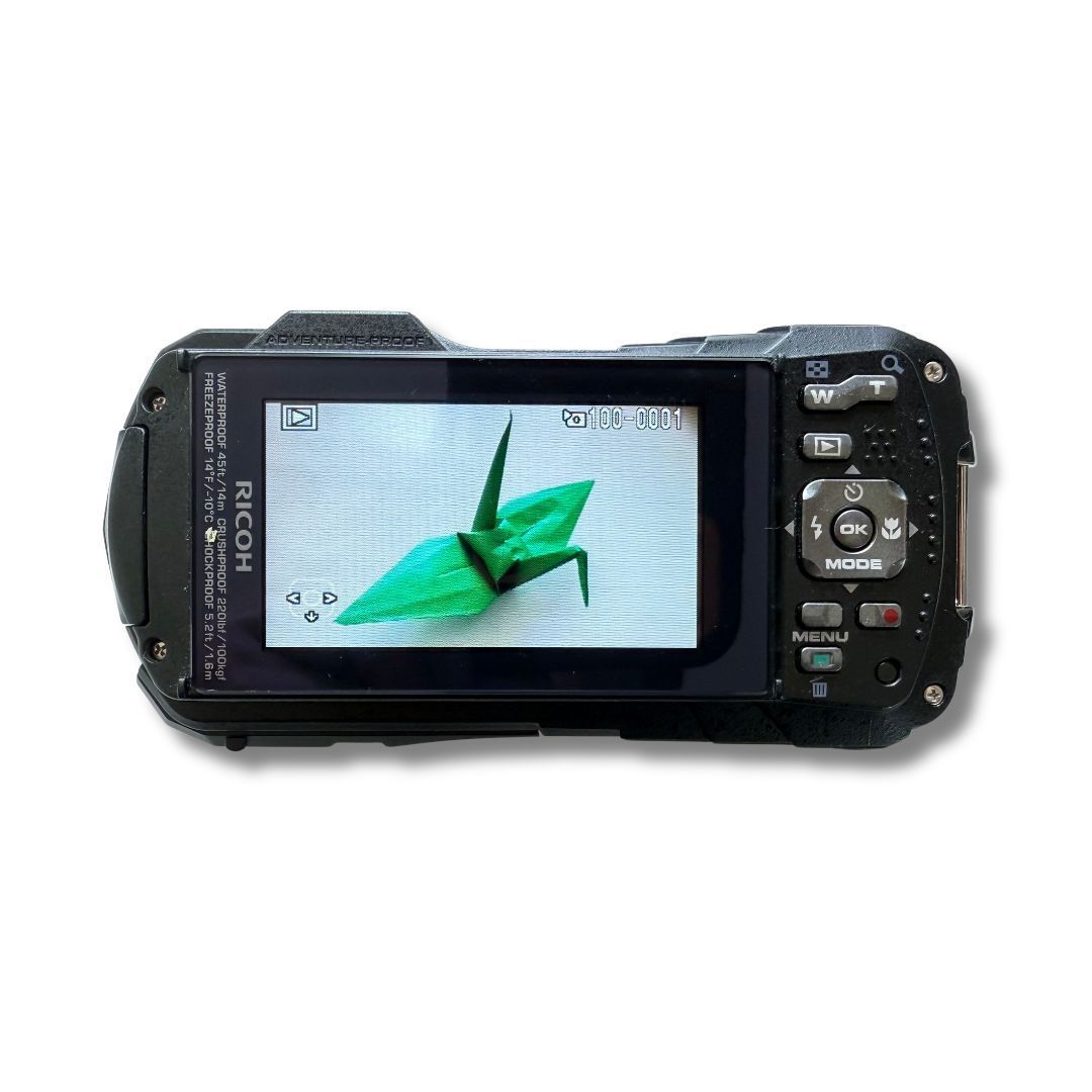 美品 RICOH WG-80 ブラック 防水デジタルカメラ 元箱付 純正バッテリー