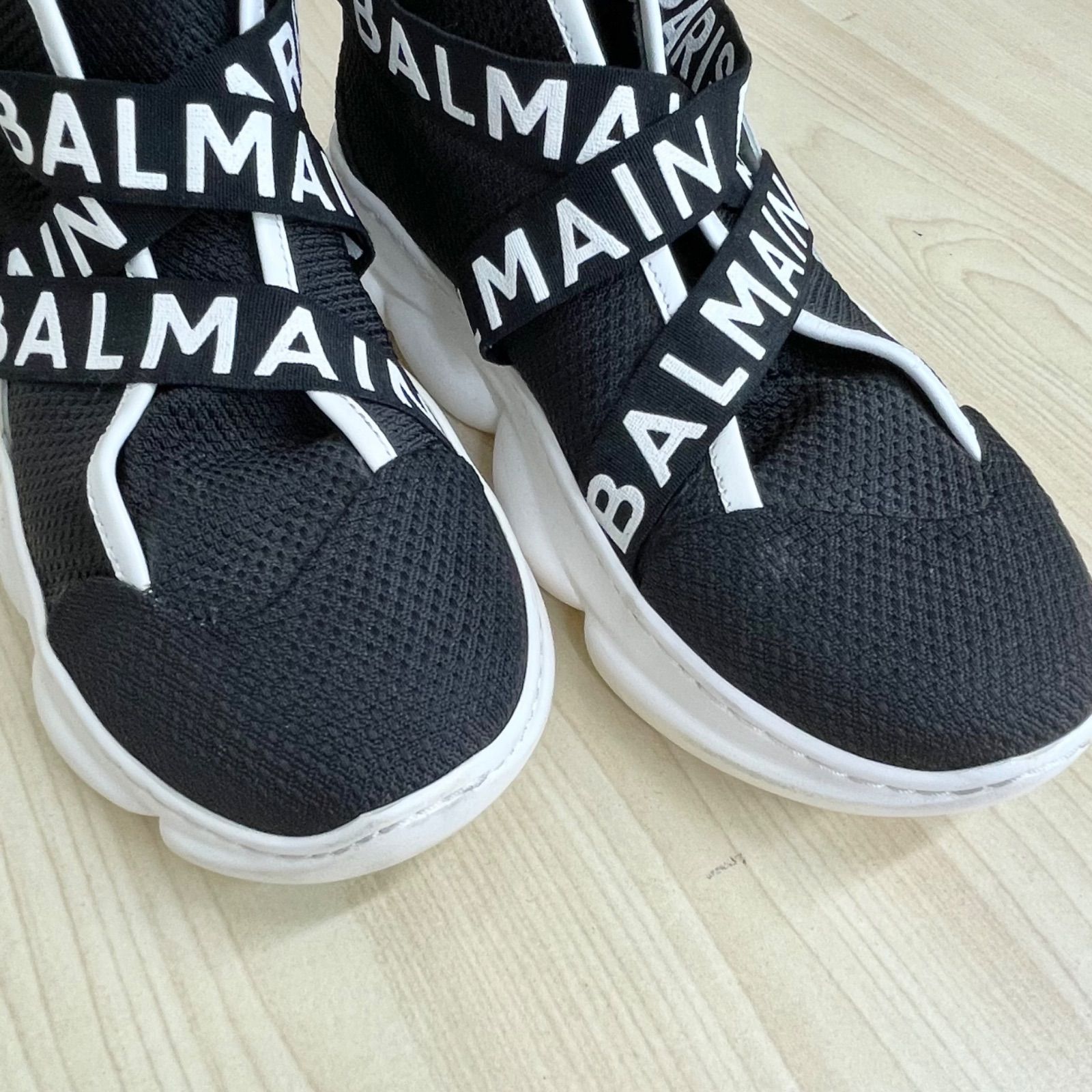 バルマン BALMAIN】美品！ロゴハイカットスニーカー シューズ 靴 35
