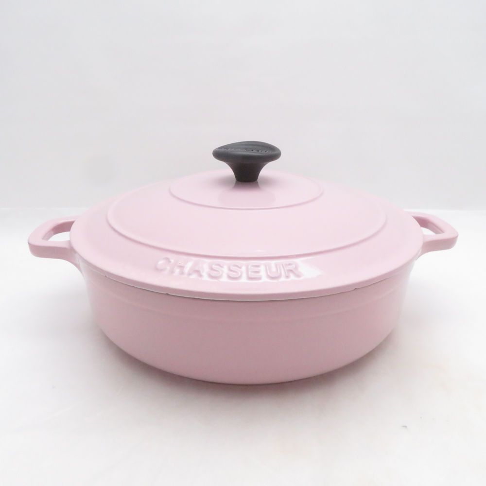 CHASSEUR シャスール 両手鍋 CHASSEUR シャスール 両手鍋 ピンク 蓋