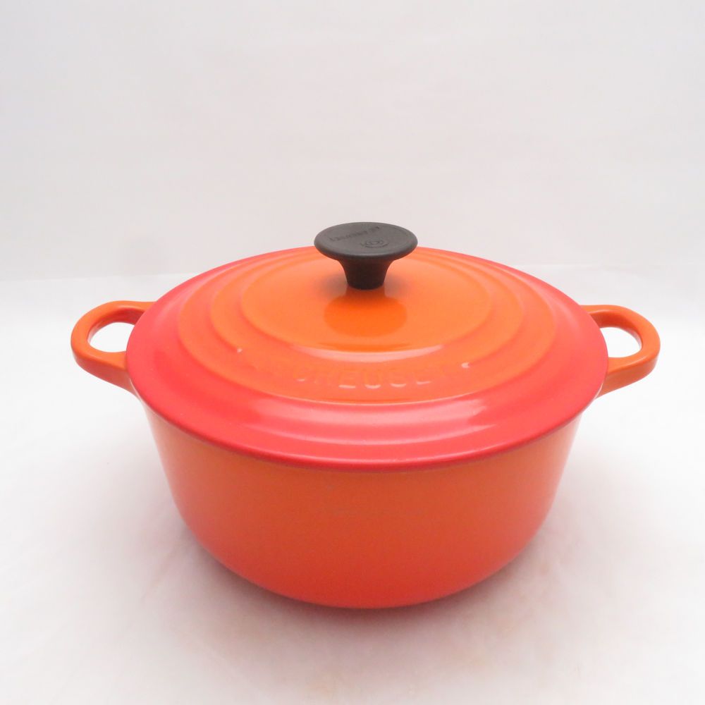 美品 Le Creuset ルクルーゼ ココットロンド 両手鍋 20cm トラディショナル 旧型 SO4242T2
