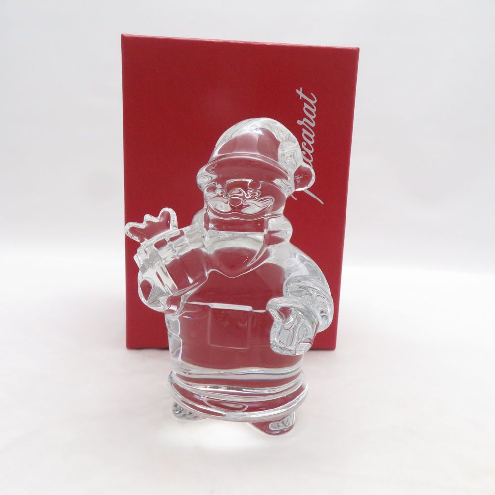 美品 Baccarat バカラ フィギュリン ノエル サンタ スノーマン
