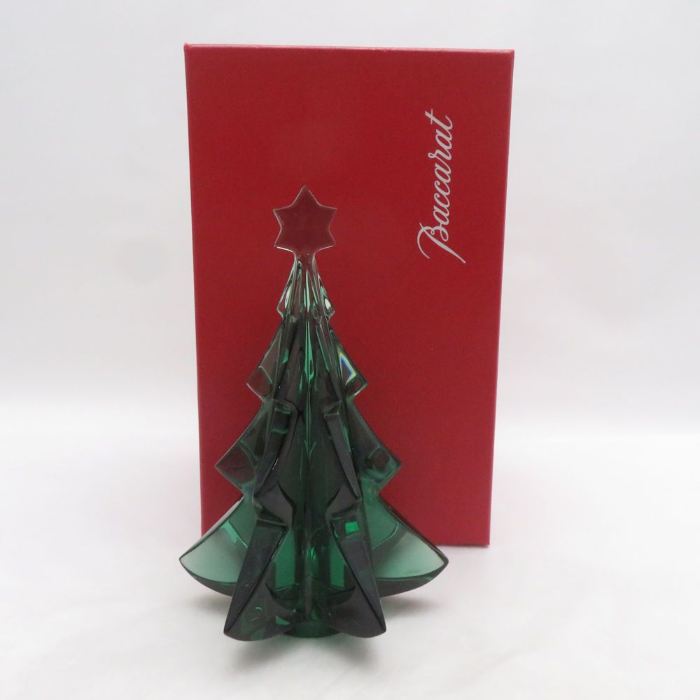 美品 Baccarat バカラ メリベル クリスマスツリー フィギュリン ホリデー SM5451U2