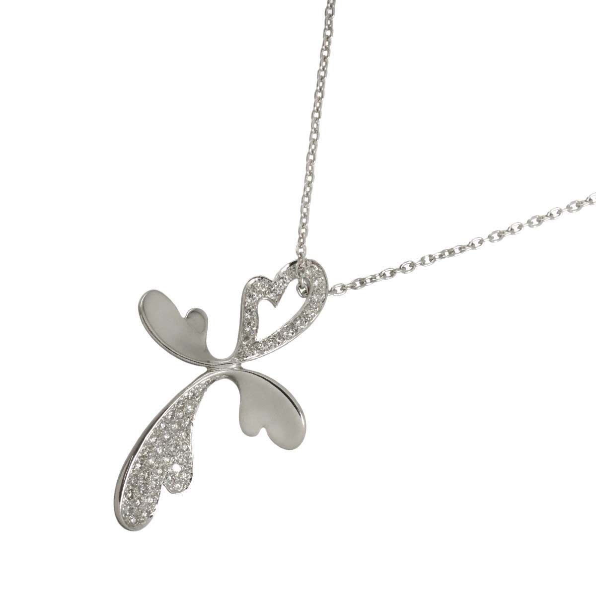ダイヤ 0.60ct ネックレス 44cm K18 WG ホワイトゴールド 750 Diamond Necklace 90333053
