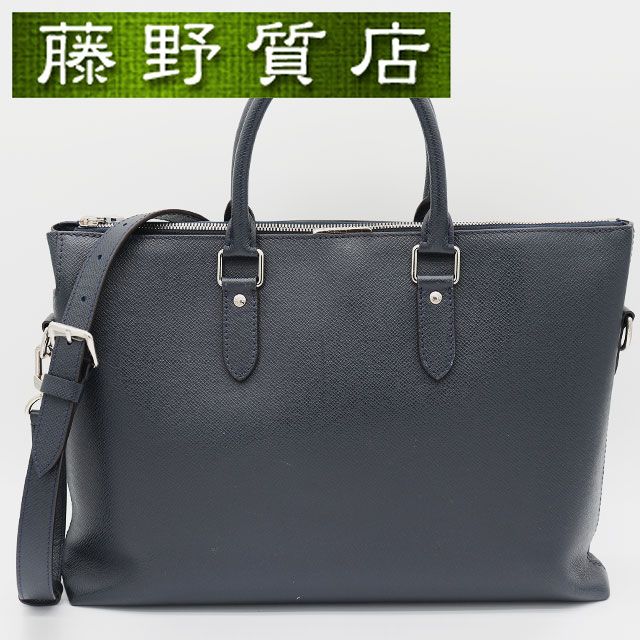 ルイヴィトン LOUIS VUITTON アントン ブリーフケース タイガ ネイビー シルバー金具 M33417 2way バッグ 斜め掛け ブランド メンズ バッグ ビジネスバッグ 通勤バッグ A4収納可 斜めがけバッグ 8006