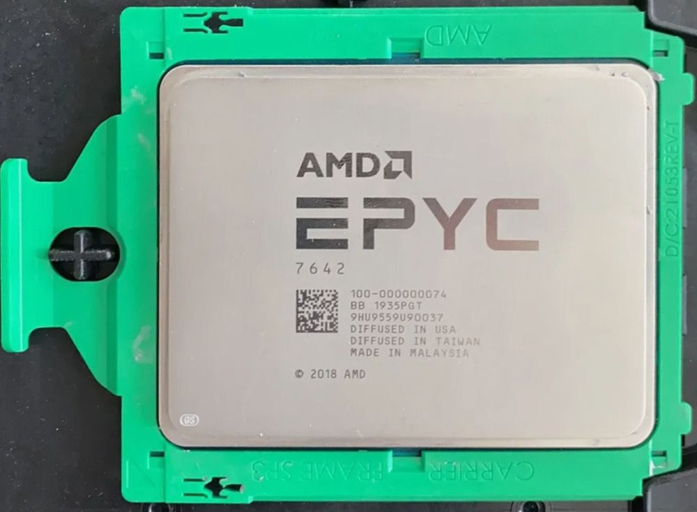 AMD EPYC 7642 48C 96T 2.4GHz to 3.4GHz Socket SP3 Rome 7NM 256MB 225W Aug 2019