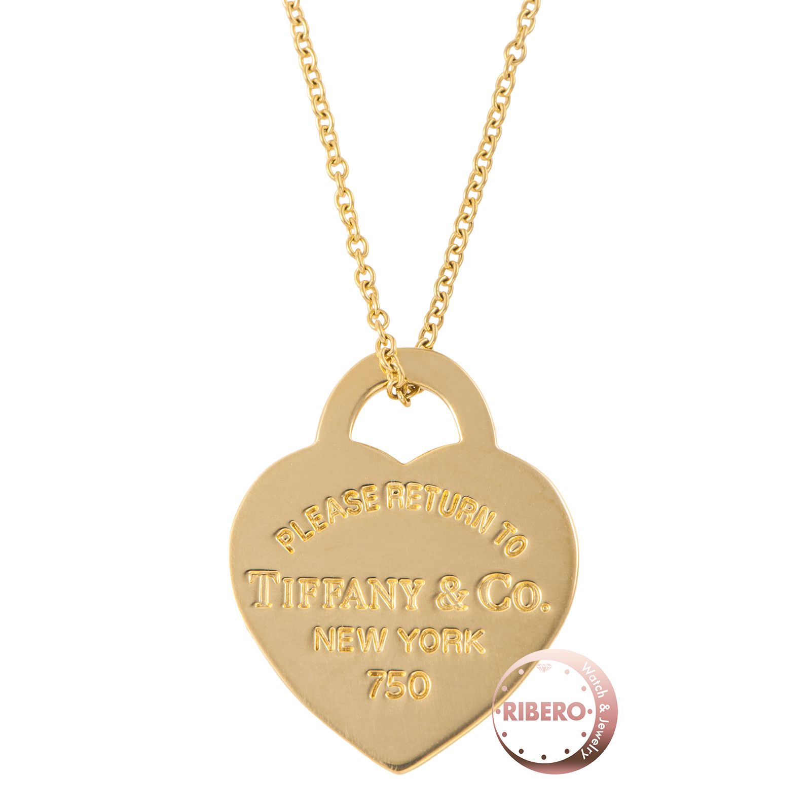 TIFFANY&Co. ティファニー リターン トゥ ティファニー ハート タグ ペンダント ネックレス K18YG ゴールド【中古】