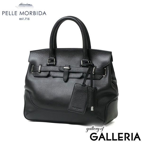 ペッレモルビダ ボストンバッグ メンズ レディース PELLE MORBIDA ビジネスバッグ A4 日本製 被せ付ボストンバッグ シュリンクレザー A5 Maiden Voyage フラップボストンバッグ(Sサイズ) MB086 BLACK