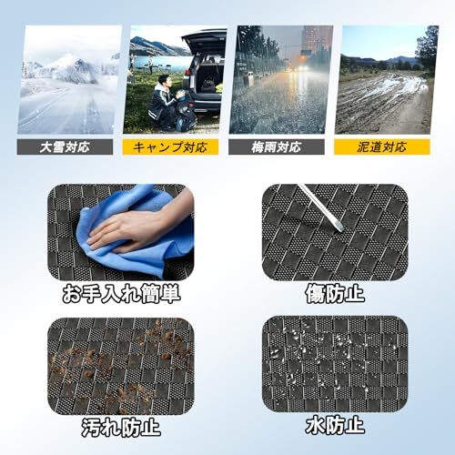 YORKNEIC フォレスター ラゲッジマット sj型 2012年?2018年 背もたれカバー 車種専用 トランクマット シートバックカバー バックマット 合成革材質 カーゴマット 耐汚れ 防水 タイプAts 5dff1713