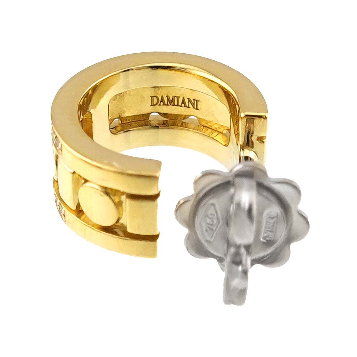 ダミアーニ DAMIANI ベルエポック リール ダイヤ ピアス K18 YG WG