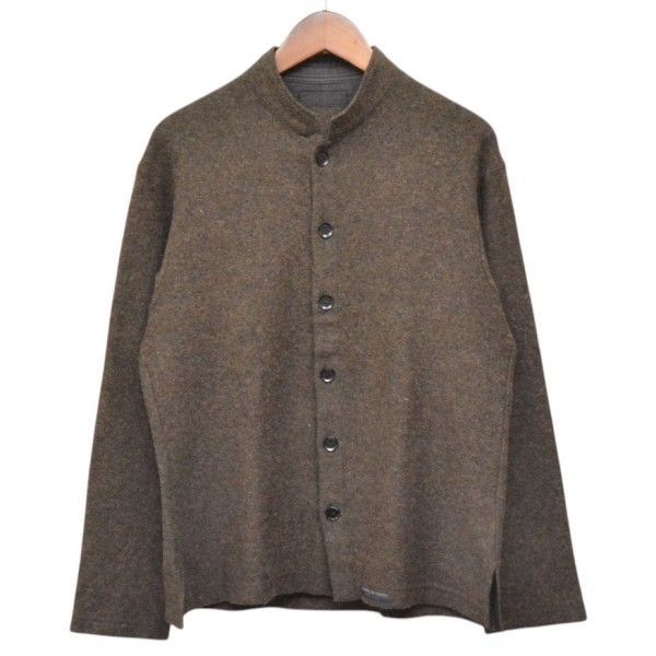 REGULATION Yohji Yamamoto　レギュレーションヨウジヤマモト　2014AW　マオカラーニットジャケット　スタンドカラーシャツジャケット　HF-T61-171　8054000252053 15,939円