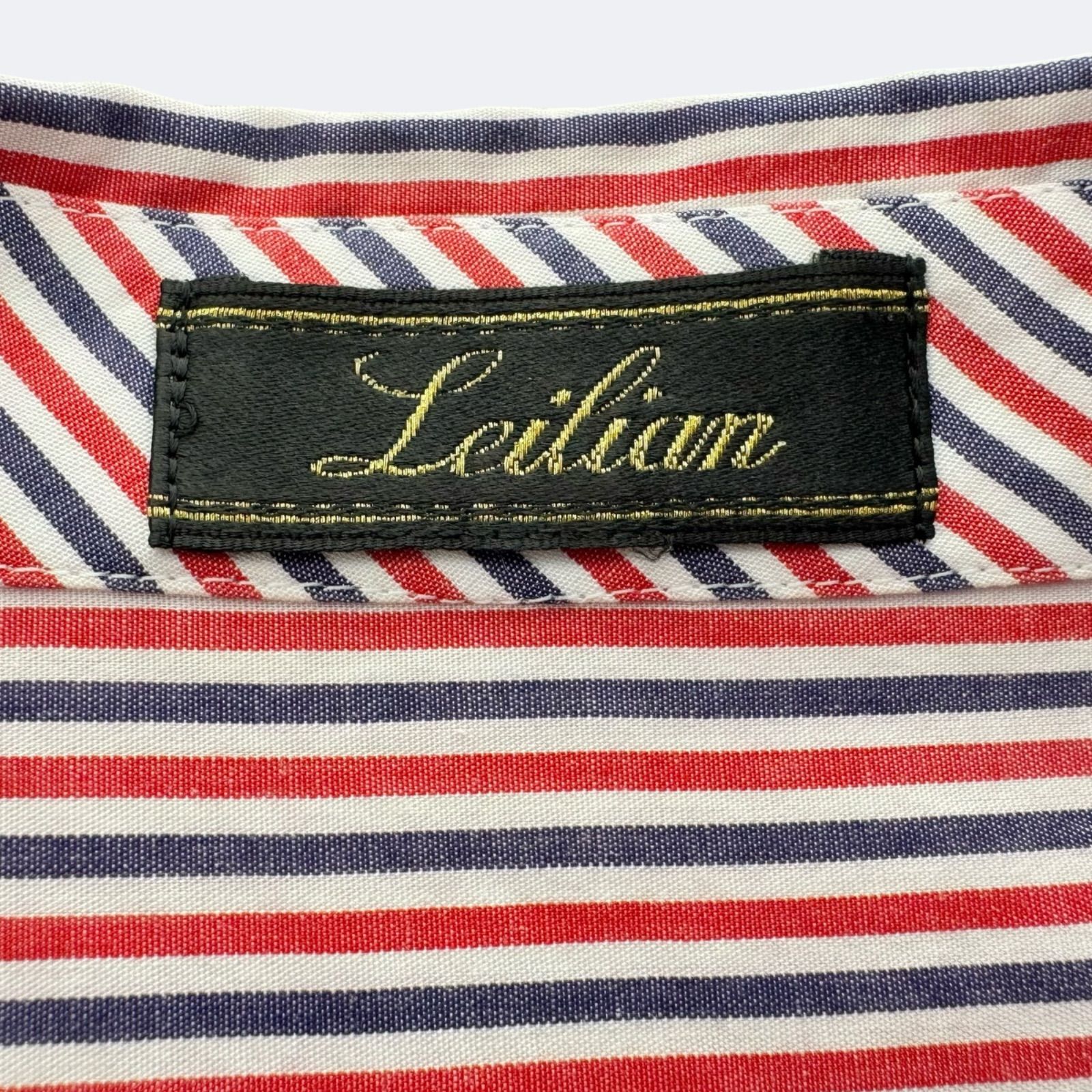 Leilian レリアン ブラウス ストライプ 大きいサイズ 長袖 