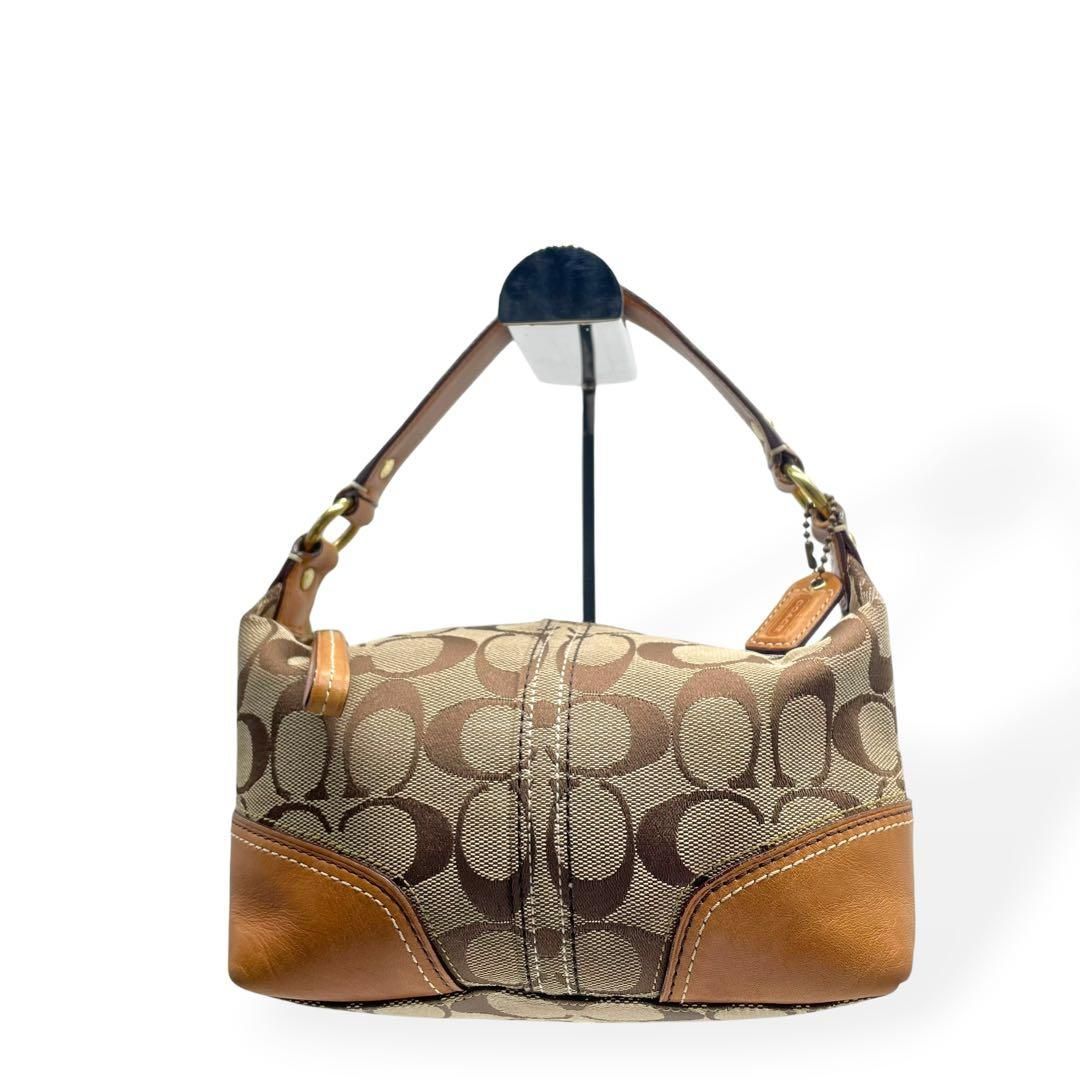 良品　COACH コーチ　ハンドバッグ　アクセサリーポーチ　ブラウン