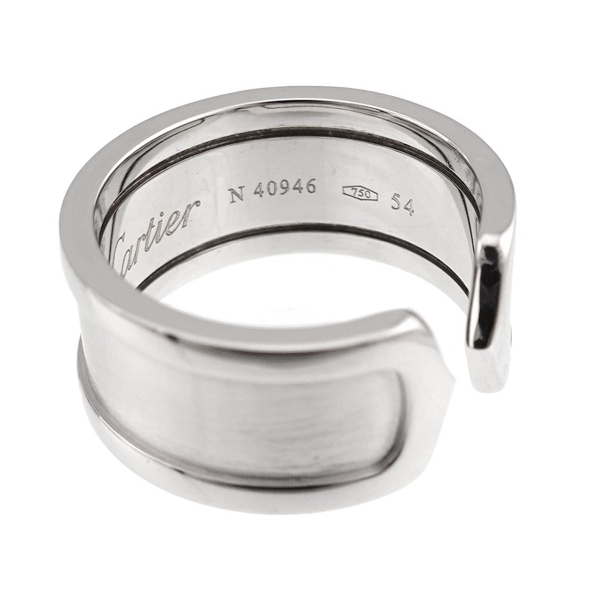 カルティエ Cartier C2 #54 リング K18 WG ホワイトゴールド 750 指輪