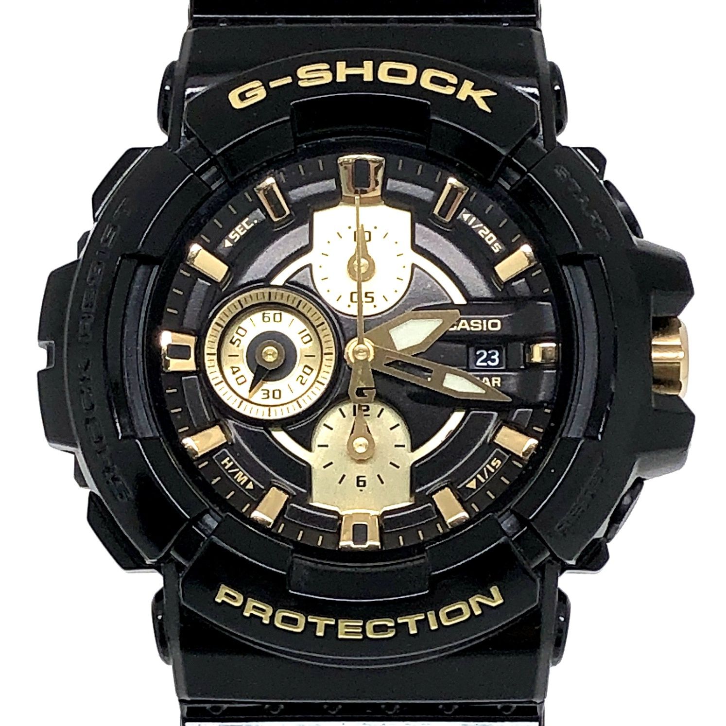 G-SHOCK ジーショック GAC-100BR-1A ガリッシュゴールド ビッグケース クロノグラフ 光沢塗装 ブラック 2013年6月発売 7,342円