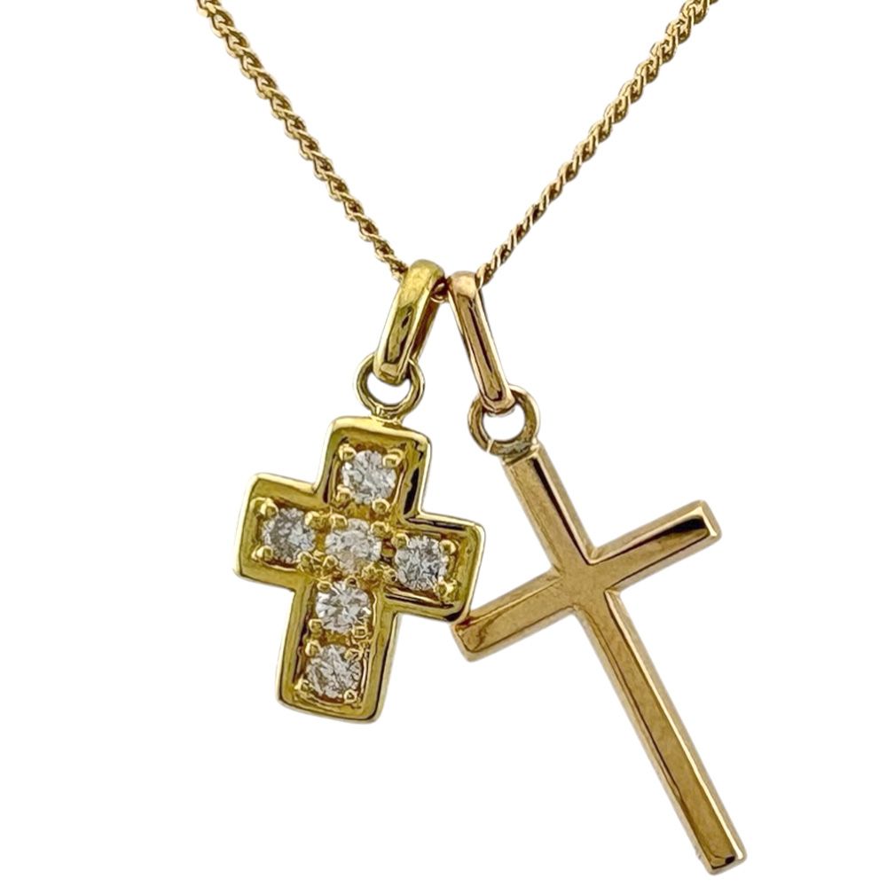 ネックレス 18金 K18ゴールド ダイヤモンド レディース 中古