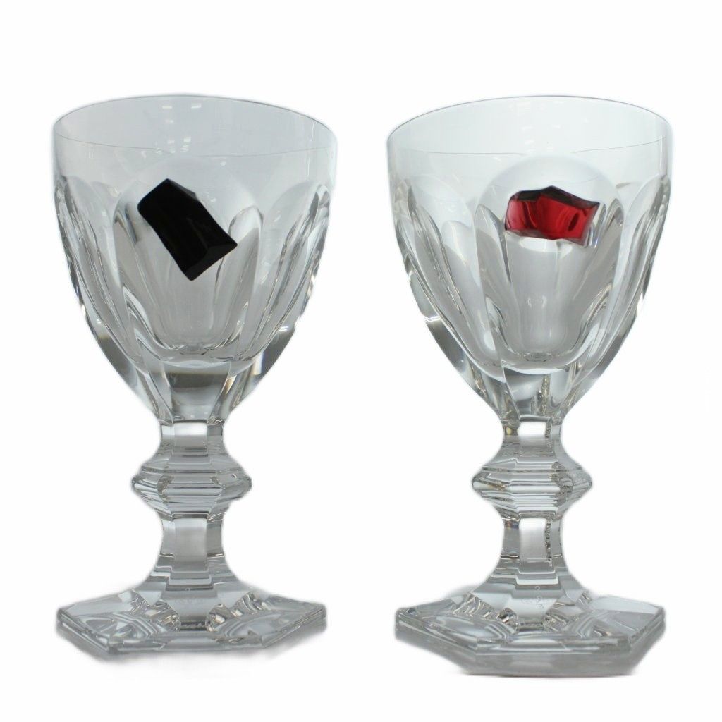 バカラ Baccarat EYE アイ Harcourt アルクール ワイングラス 2客セット クリスタル ワンポイント クリアカラー /BB