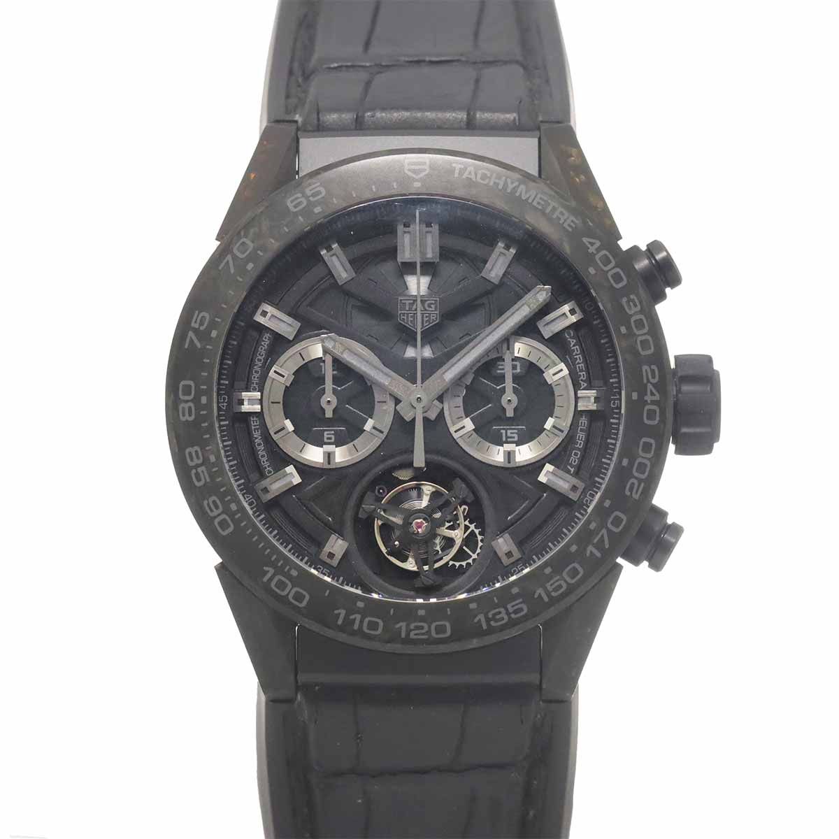 タグ ホイヤー TAG HEUER カレラ キャリバーホイヤー02T カーボン トゥールビヨン ファントム CAR5A8P 500本限定 Carrera 90327928 512,000円