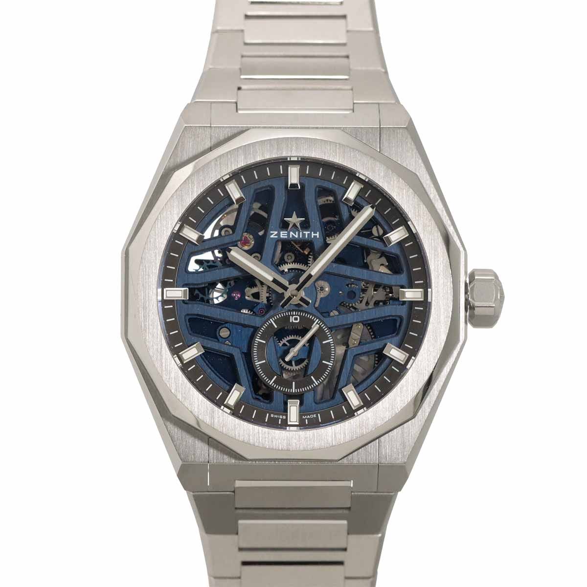 ゼニス ZENITH デファイ スカイライン スケルトン 03 9300 3620 メンズ 腕時計 デイト ネイビー オートマ 自動巻き Defy 90330079