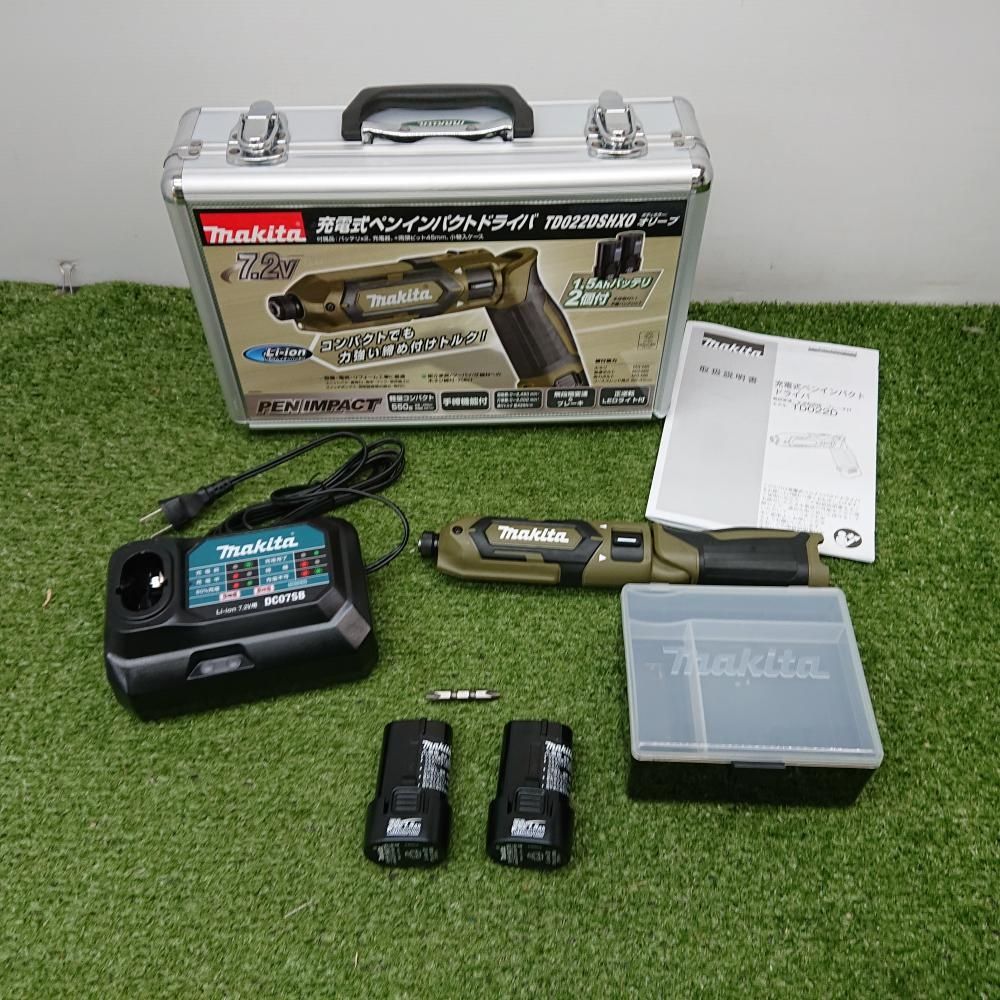 【未使用品】マキタ TD022DSHXO 充電式ペンインパクトドライバ 7.2V オリーブ フルセット [7131]