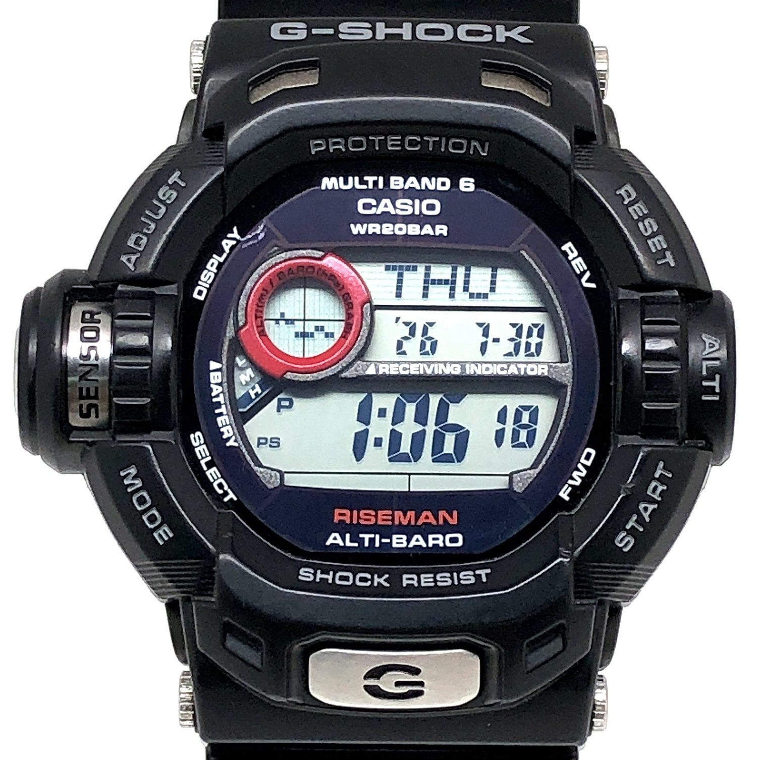 G-SHOCK ジーショック GW-9200J-1 RISEMAN ライズマン 電波ソーラー ツインセンサー 高度・気圧・温度計測 2008年6月発売 G-SHOCK ジーショック GW-9200J-1 RISEMAN ライズマン 電波ソーラー