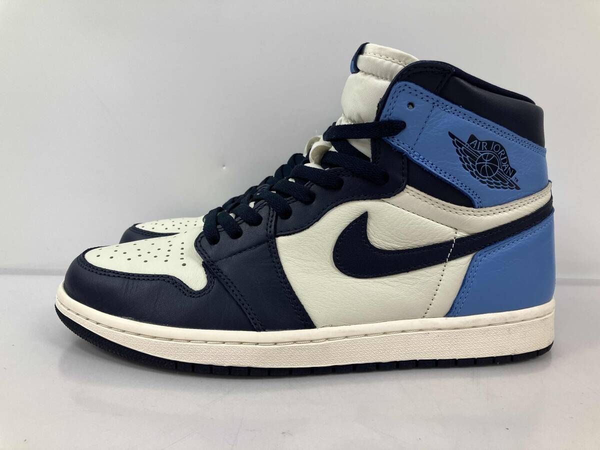 【鑑定済み】NIKE ナイキ Air Jordan 1 Retro High OG エアジョーダン 1レトロハイ 555088-140 ネイビー×ホワイト スニーカー 29.0cm