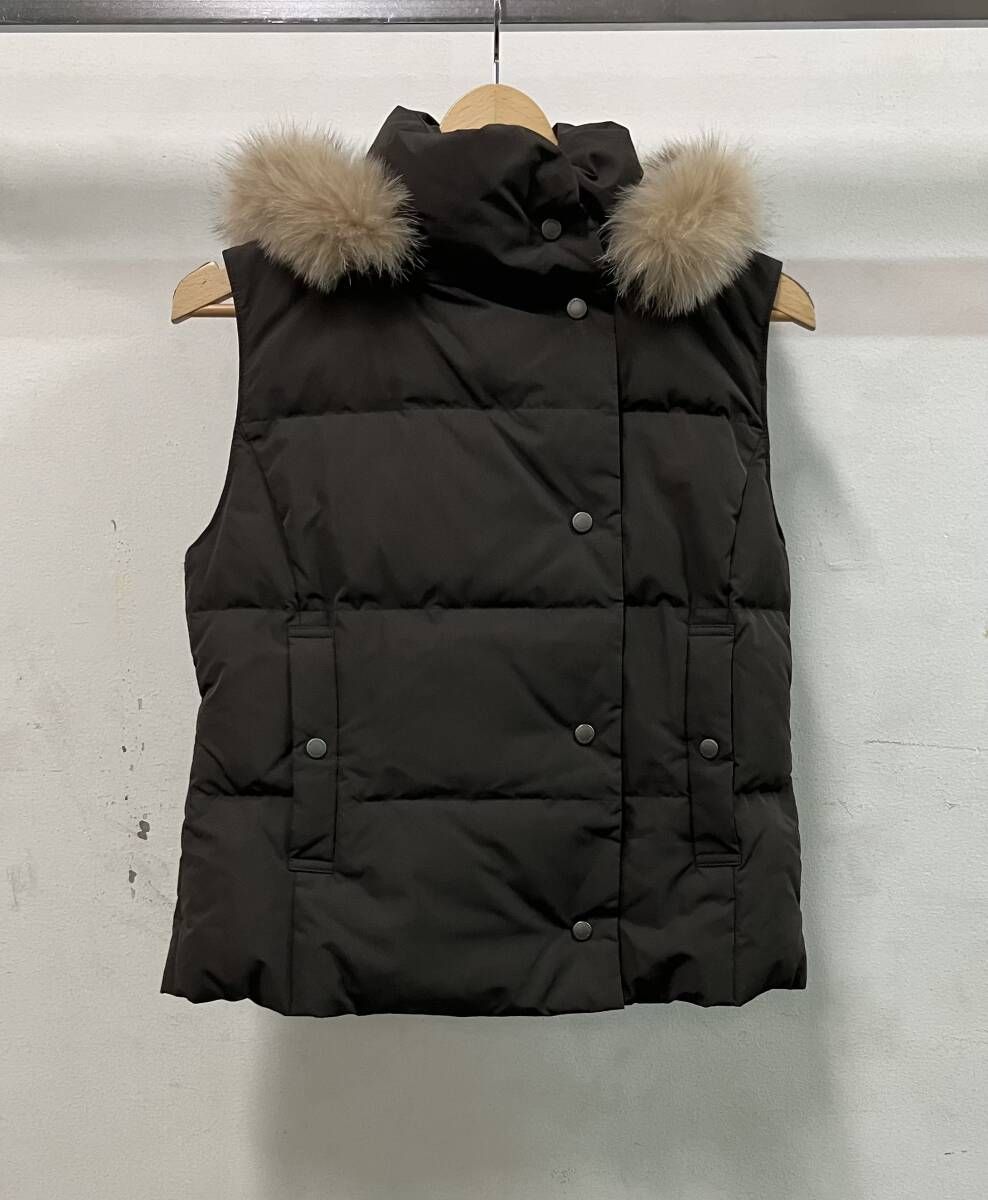 BURBERRY London バーバリー ロンドン ダウンベスト FC007-826-55 裏地ノバチェック インポート サイズ36 ダークブラウン