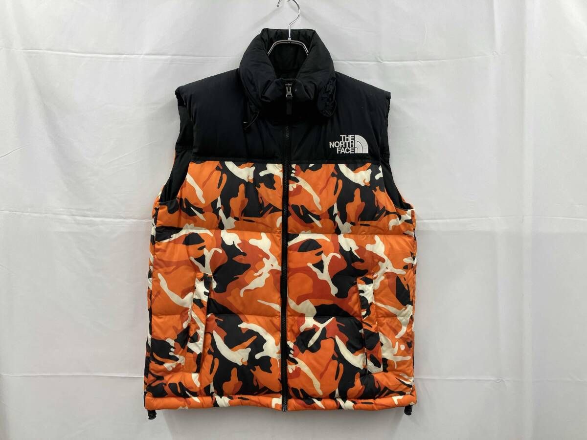 THE NORTH FACE ザノースフェイス Novelty Nuptse Vest ノベルティヌプシベスト ND91844 xl ブラック オレンジ ホワイト 冬