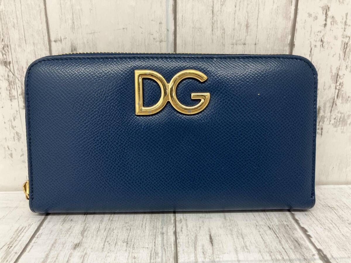 DOLCE & GABBANA/長財布/ブルー/内側マヨリカ柄