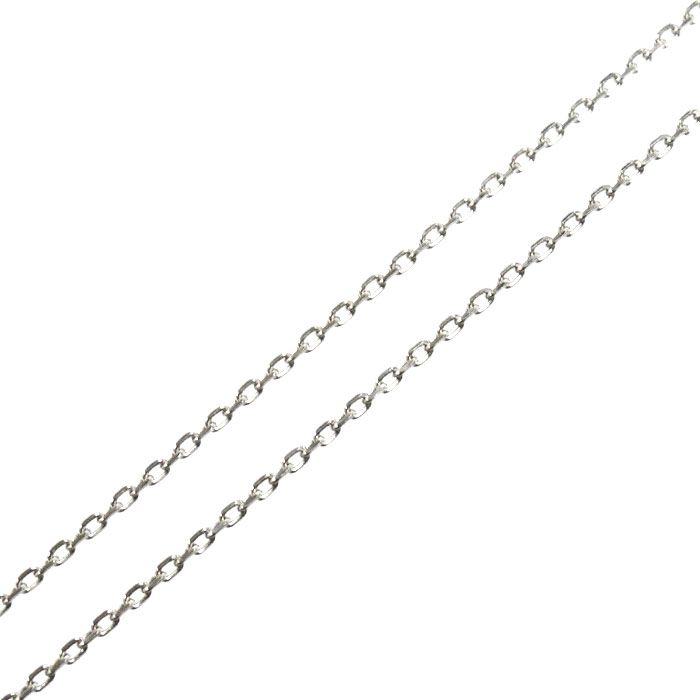 Pt850プラチナ ネックレス 小豆 1.5g ～45cm フリーチェーン